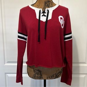 Victoria’s Secret PINK OU Boomer Sooner Long Sleeve Top XS